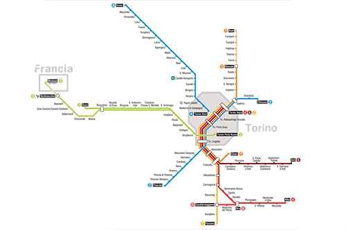 Mapppa Servizio Ferroviario Metropolitano di Torino